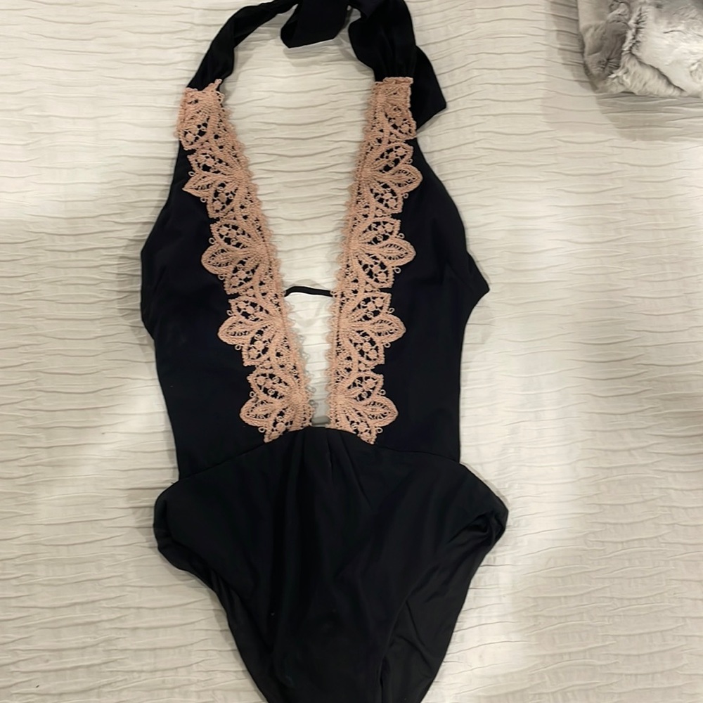 Blue life one piece with deep plunge
